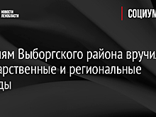 Жителям Выборгского района вручили государственные и региональные награды