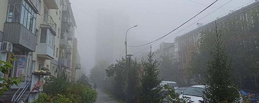Новосибирск погрузился в густой туман